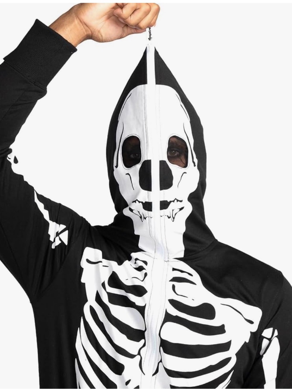 Tipsy Elves Skeleton Costume Full Zip Jumpsuit Size L Unisex NWT